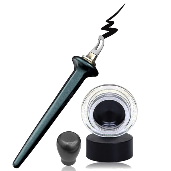 Eyeliner-påføringsverktøy, enkel eyeliner for nybegynnere, gjenbrukbar silikonvanntett langvarig eyeliner (svart)​