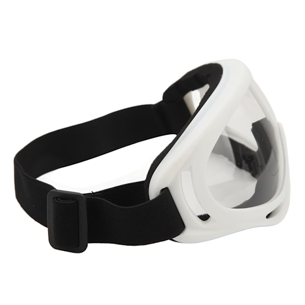 Ski Goggles PC Gennemsigtige Linser UV Beskyttelse Vindtæt Justerbar Hovedbøjle Snowboardbriller til Mænd Kvinder Hvid Ramme