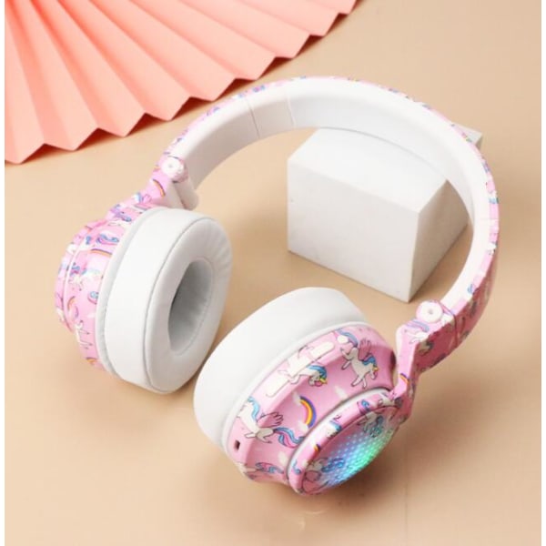 Trykte over-ear Bluetooth-hovedtelefoner pink