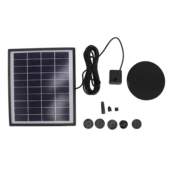 Solar Fountain Pump 5.0W Prevent Clogging Portable Easy to Clean Solar Water Pump Floating Fountain for Outdoor 12V