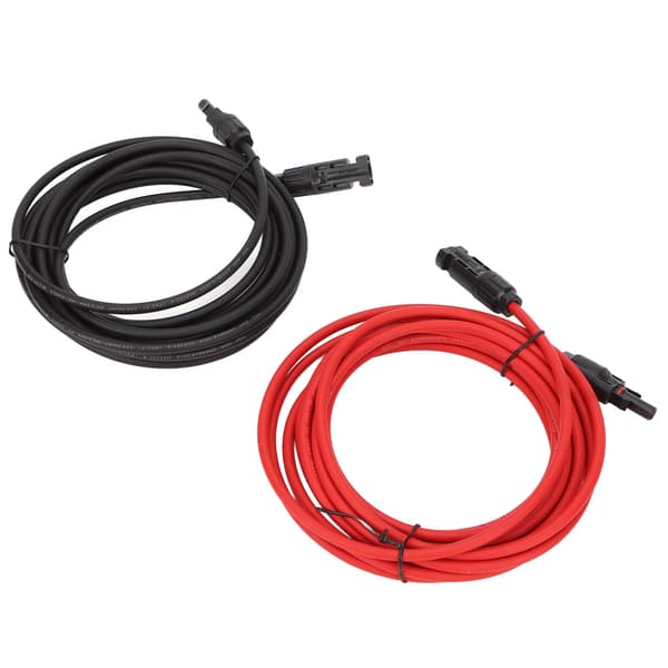 1 par 12AWG solpanelkabel med kontakt Soladapter förlängningskabel för solcellssystem 2 meter