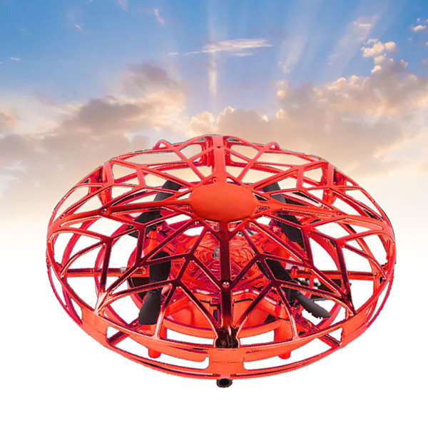 Flyvende Spinner Nem at Spille Letvægts Håndbetjente Droner Flyvende UFO Legetøj Børnegave til Indendørs Udendørs Rød