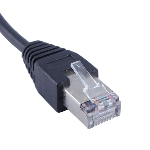 30 cm:n RJ45 uros-naaras ruuvipaneelikiinnitys LAN Ethernet -verkkojatkokaapeli