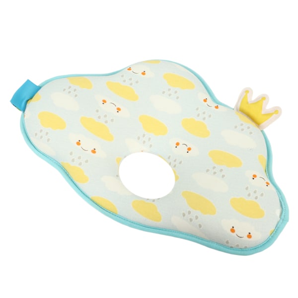 Baby Memory Foam Pude Skyformet Rygsøjlebeskyttelse Bomuld Baby Sovepude til Nyfødt Blå Sky 12,6 X 11,8 X 1,2in