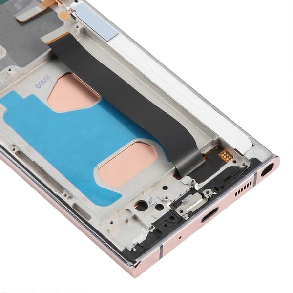 För Samsung Galaxy Note20 Ultra SM-N986B 6,72 tums TFT LCD-skärm Digitizer Full Assembly med ram, stöder inte fingeravtrycksidentifiering Gold