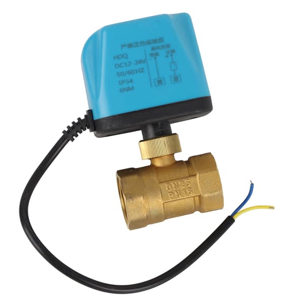 Motoriserad kulventil elektrisk 2-vägs DN25 DC12‑24V industriell hydraulisk utrustningstillbehör normalt stängd