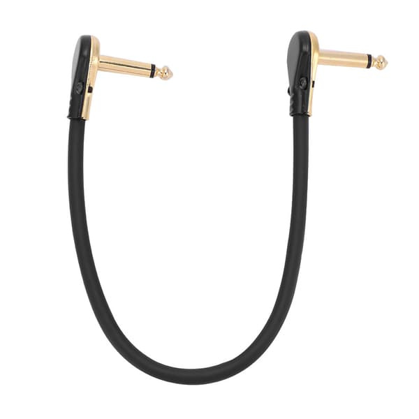 Hållbar 30 cm gitarr effektpedalbräda patchkabel sladd 1/4\" platt rätvinklig kontakt