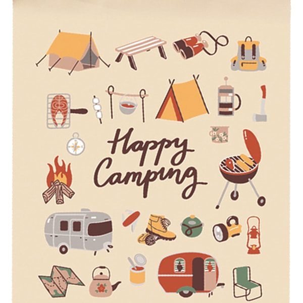 Campingträdgårdsflagga Polyester Väderbeständig Campingbanners för Utomhus Picknick Dekoration 30x45cm/11.8x17.7in LY022 DM WJGQ1502