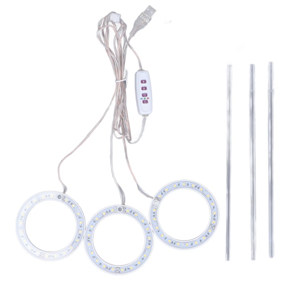 LED växtväxtlampor Full Spectrum USB Växande Ljus Timing 5 Nivåer Dimning för inomhusväxtväxt Rosa Lila Ljus