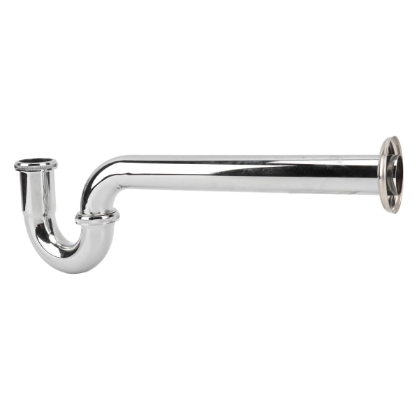 Messing håndvask afløbssæt sølv slick finish ingen aldring badeværelse håndvask afløbsrør udskiftning G1‑1/4in