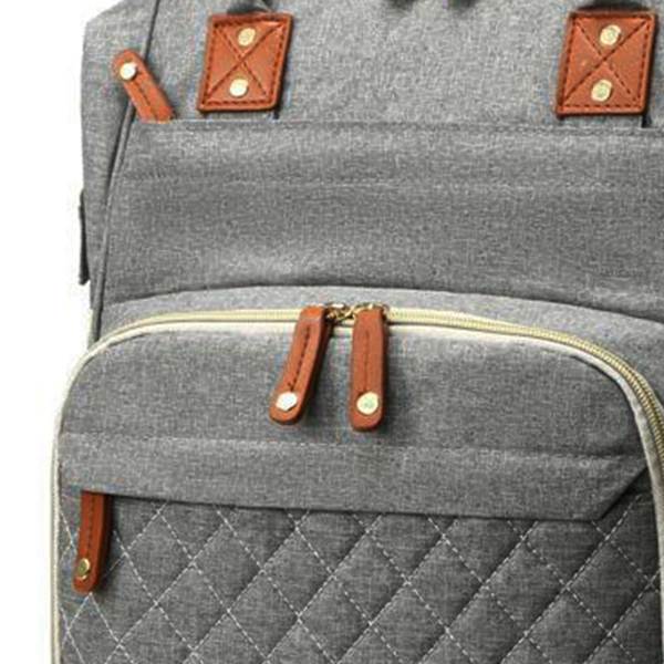 Mummy Ryggsäck Bärbar Justerbar Vattentät Nylon Stor Kapacitet Fack Ryggsäck för Resor Grå