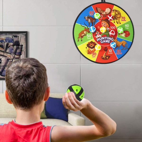 Dartbrætspil til børn med 8 klæbrige bolde Sikkert dartbrætsæt Indendørs udendørs spillegetøj til drenge piger