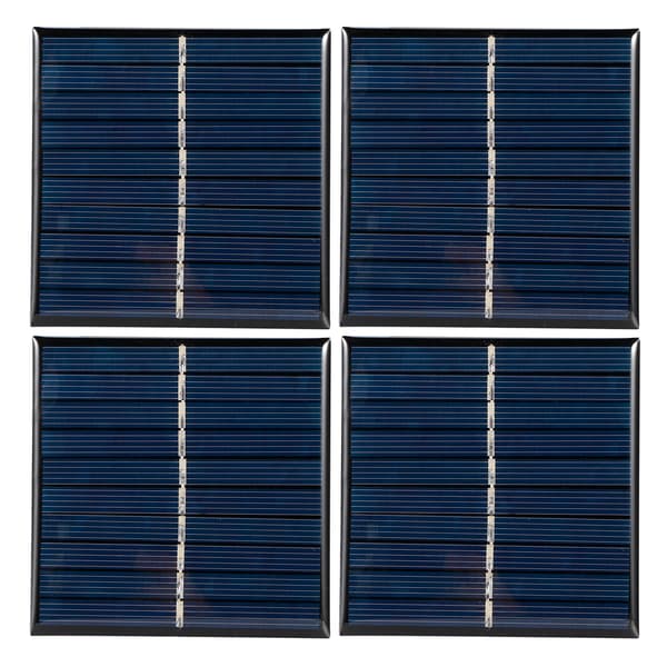 4 stk. Mini 0,8W 5V Solcellepanel Modulsystem for Hjemme DIY Prosjekter Leker Batterilading