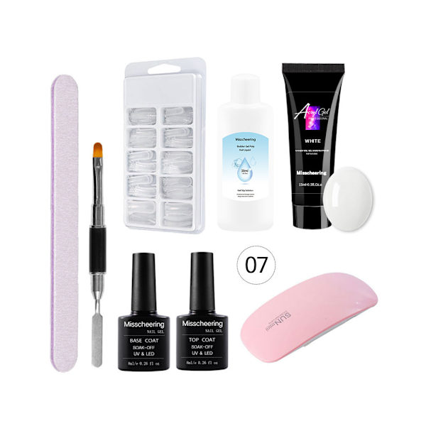 15 ml nagelförlängningslimset nagelform dubbelhårig borste nagelkristallförlängningslimset kristalllimset A7