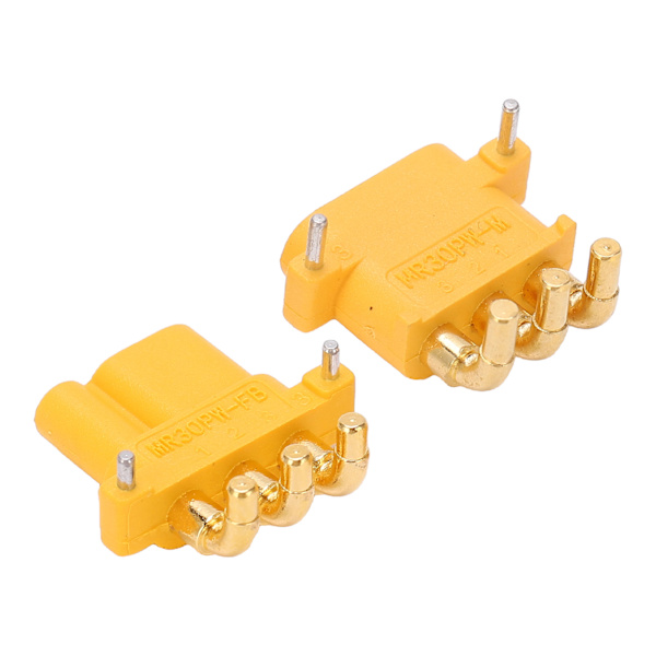 1 par MR30PW trepinners hann- og hunnpluggkontakter for RC Lipo-batteritilbehør