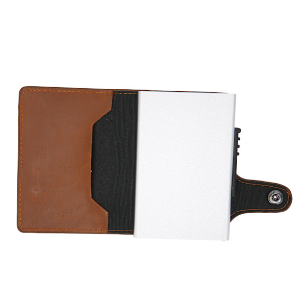 Kortholder Multifunktion Mode Pung Aluminiumlegering Anti-Tyveri Kreditkort Etui Aprikos x-51#