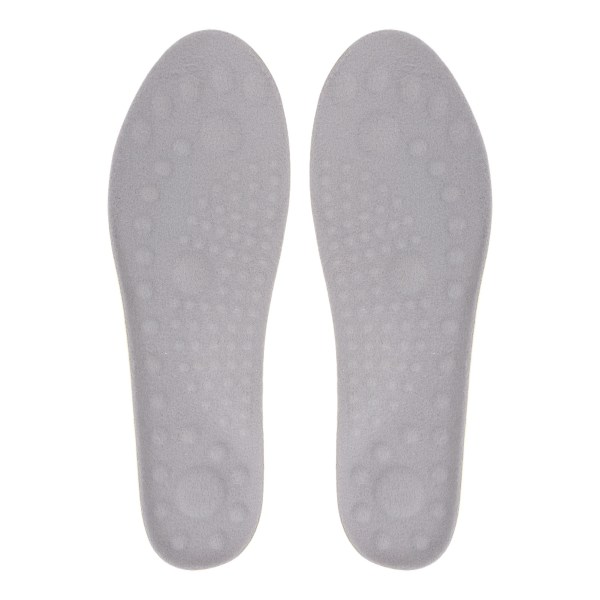 4 STK Varme skoindlæg til mænd Kvinder PU Fleece Åndbar Komfortabel isolerende termiske fødder indlægssåler til vinter 41-42 Grå