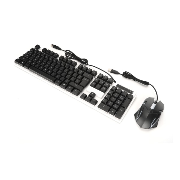 USB Tangentbord Mus T6 möss Set Office Tangentbord Mus Combo för stationär bärbar dator NotebookBlack