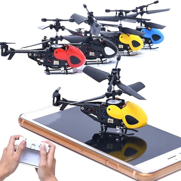 2-kanals Mini RC Helikopter Radiostyrt Aircraft Mini 2 Channel Toy RC Helikopter Fk Gul