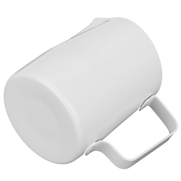 600 ml Kaffe Krus Kopp i Rustfritt Stål Melk Kaffe Skummende Mugge for Hjem Kaffe Bruk Hvit