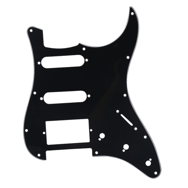 Kvalitet 11 huller elektrisk guitar SSD pickguard tilbehør til ST SQ SSH guitarer (sort)