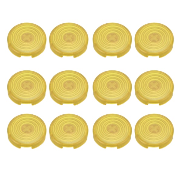 12 stk arkadeknappdeksel Bytt ut mekanisk trykknappdeksel for Kailh for Cherry for TTC for Akko for Glorious Switches Gul