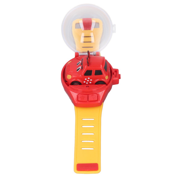 Mini RC Car Watch Leksaker Söt form USB laddning Silikonrem Handled RC Car Watch Leksak för pojkar Flickor Röd