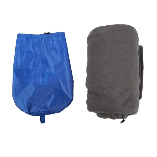 Fleece Sovepose Foldbar Soveposeforing Bærbar Fleece Lynlås Soveposeforinger til Camping Rejser Grå