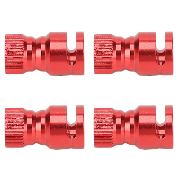 4 st RC Karossfäste Kolumn Hål Lokalisator Aluminiumlegering för PC PVC Fjärrkontroll Bilskal Röd