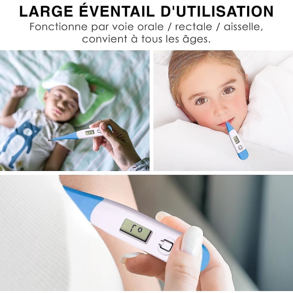 Hurtige og nøjagtige orale termometre til voksne og børn med aksillær temperatur og feber