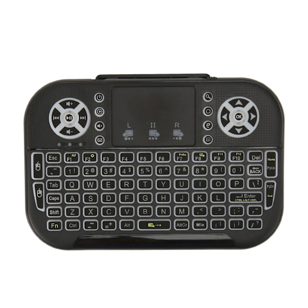 2,4 GHz mini trådlöst Bluetooth tangentbord med pekplatta Bakgrundsbelyst bärbart tangentbord Fjärrkontroll för bärbar PC TV Box