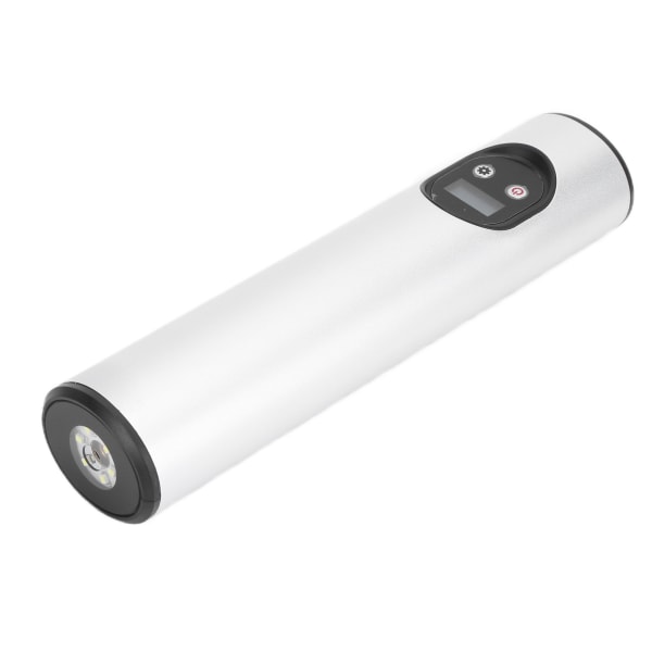 Ledningsfri Luftpumpe Bærbar Multifunktionel Genopladelig Digital Display Belysning Inflator Sølv