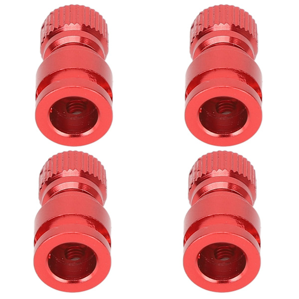 4 stk. RC Karosserifeste Kolonne Hull Lokalisator Aluminium Legering for PC PVC Fjernkontroll Bil Karosseri Rød