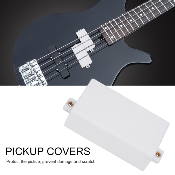 2 kpl Sähkökitaran Humbucker Pickup Suojat Suljetut kitaran varaosat (valkoinen)