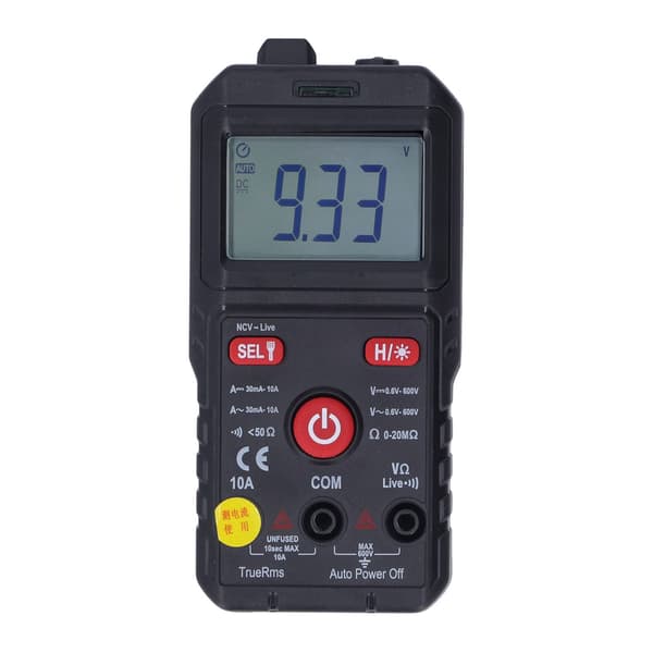 Digitalt multimeter Nøjagtig måling Hurtig respons Bærbart elektrikermåler Voltmeter