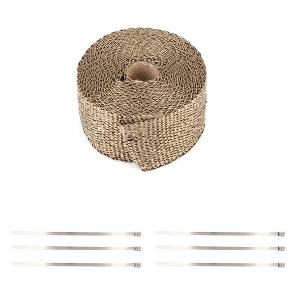 Hög Värmeisolering Glasfiber Bil Avgaspipa Lindningstejp Biltillbehör 5m