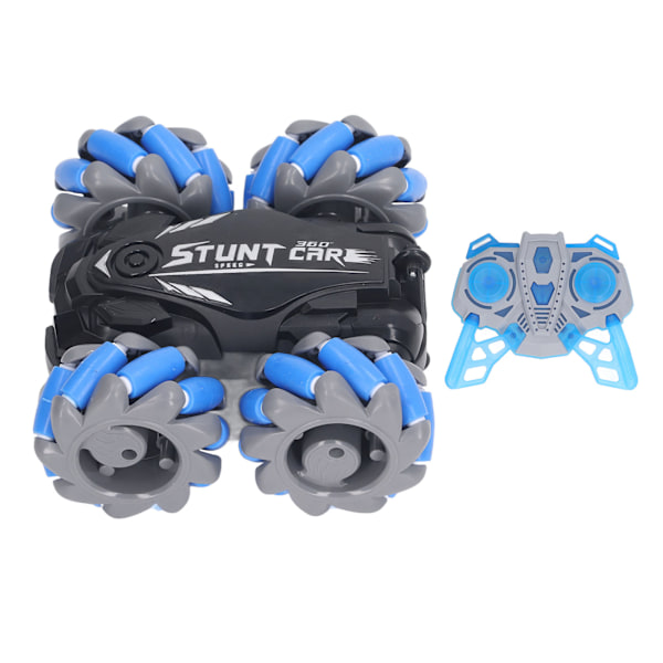 RC Stuntbil 4WD Roterende Flipping Oppladbar 2.4G Fjernkontroll Driftbil for Barn Blå