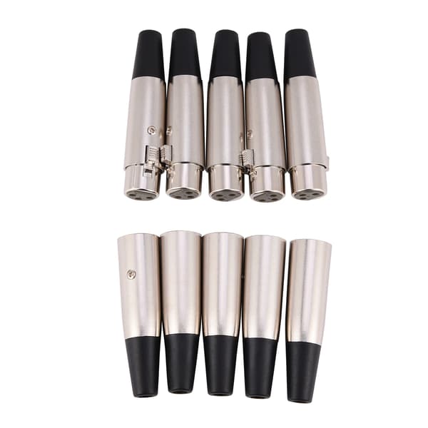 5 par 3-pin XLR mikrofon lydstik hanstik hunstik