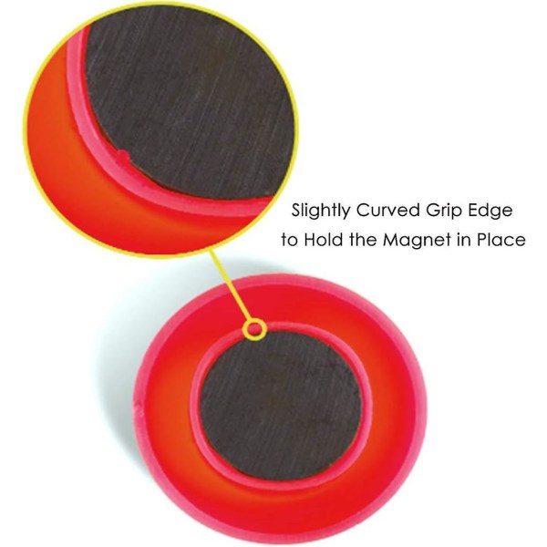 80 kpl 20 mm:n muovisia pyöreitä valkotaulumagneetteja - 4 väriä