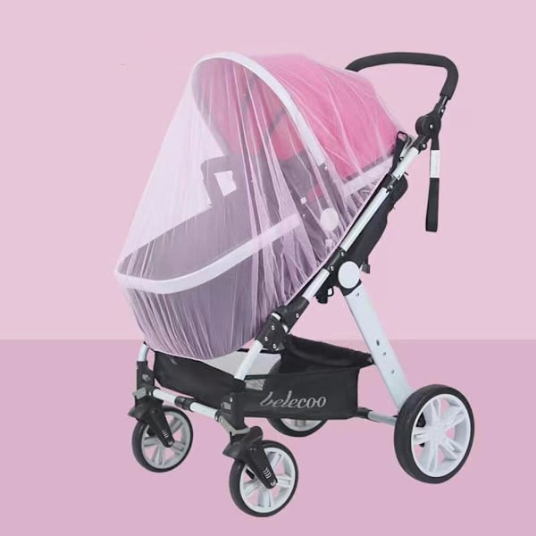 Universal myggnät för barnvagn, skyddar barn från insekter Pink