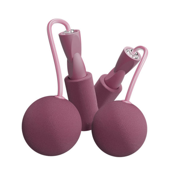 Sladdlös Hopprep Portabelt Viktat Replöst Hopprep för Träning Fitness Övning Rosa