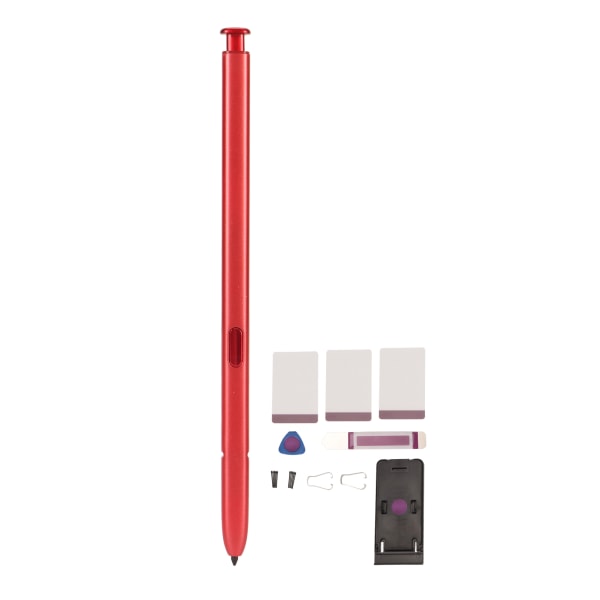 Stylus Pen Noggrann med 10 spetsar Pincett Telefonställ Känslig ersättning Pekskärmspenna för Galaxy Note 10 Lite N770 Röd