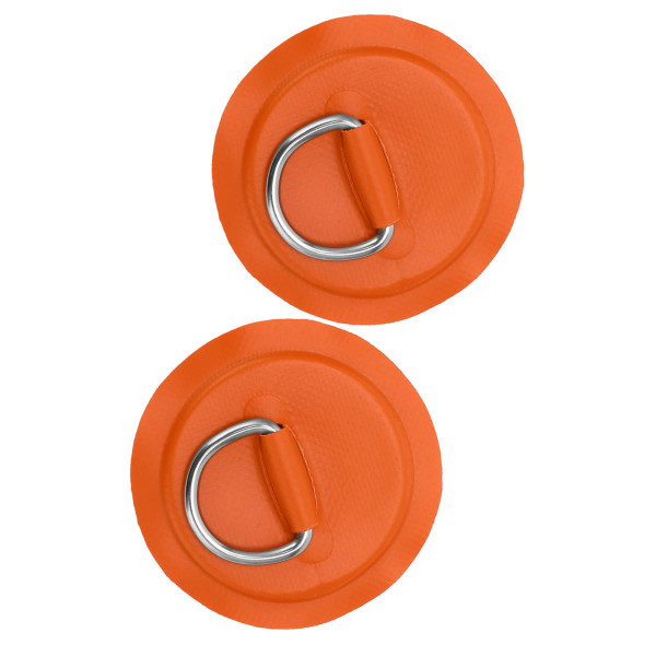 D Ring Pad Patch PVC Uppblåsbar båt Flotte Jolle Kanot Surfbräda Kajak Bindningsbeslag Orange