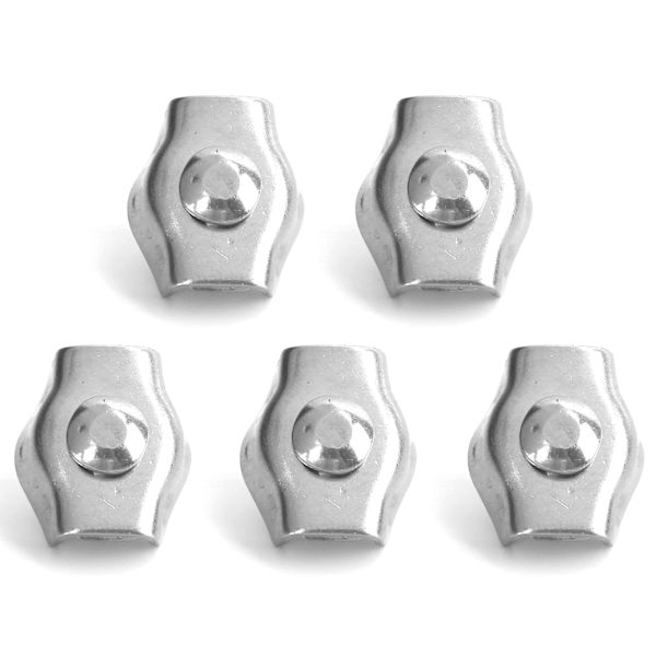 5 st repklämma Simplex rostfritt stål Fixeringsklämma för marin hårdvara för lyftmaskiner 2 mm/0,08 tum