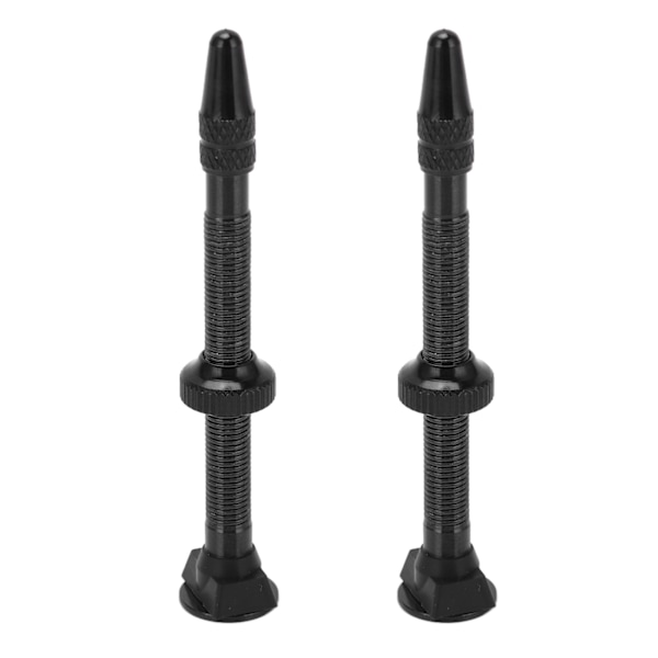 2st 60mm Tubeless Presta Ventilstam Lättviktslegering Ventilstam för Mountainbike Landsvägscykel Svart