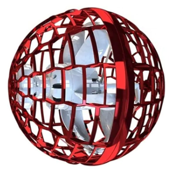 Flyvende bold legetøj farverigt lys USB opladning intelligent sensor plast roterende flyvende bold globe rød