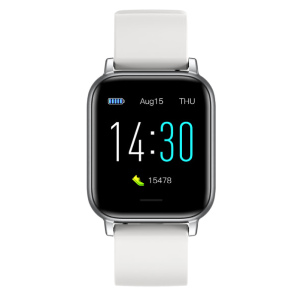 Smartklokke, Puls Søvn Fitness Termometer Step Bluetooth Watch (lys grå),