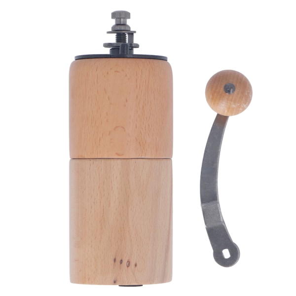 Manual Coffee Grinder Adjustable Coarseness Quiet Portable Wooden Hand Crank Coffee Mill for Home Cafe L