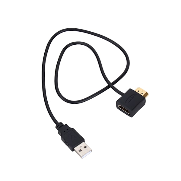 HDMI han til HDMI hun adapterstik 50 cm USB 2.0 oplader Strømforsyningskabel HDMI kabel