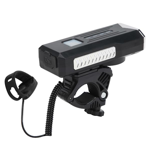 Polkupyörän etuvalo Polkupyörän vedenpitävä taskulamppu Horn Warning USB Ladattava CyclingSilver